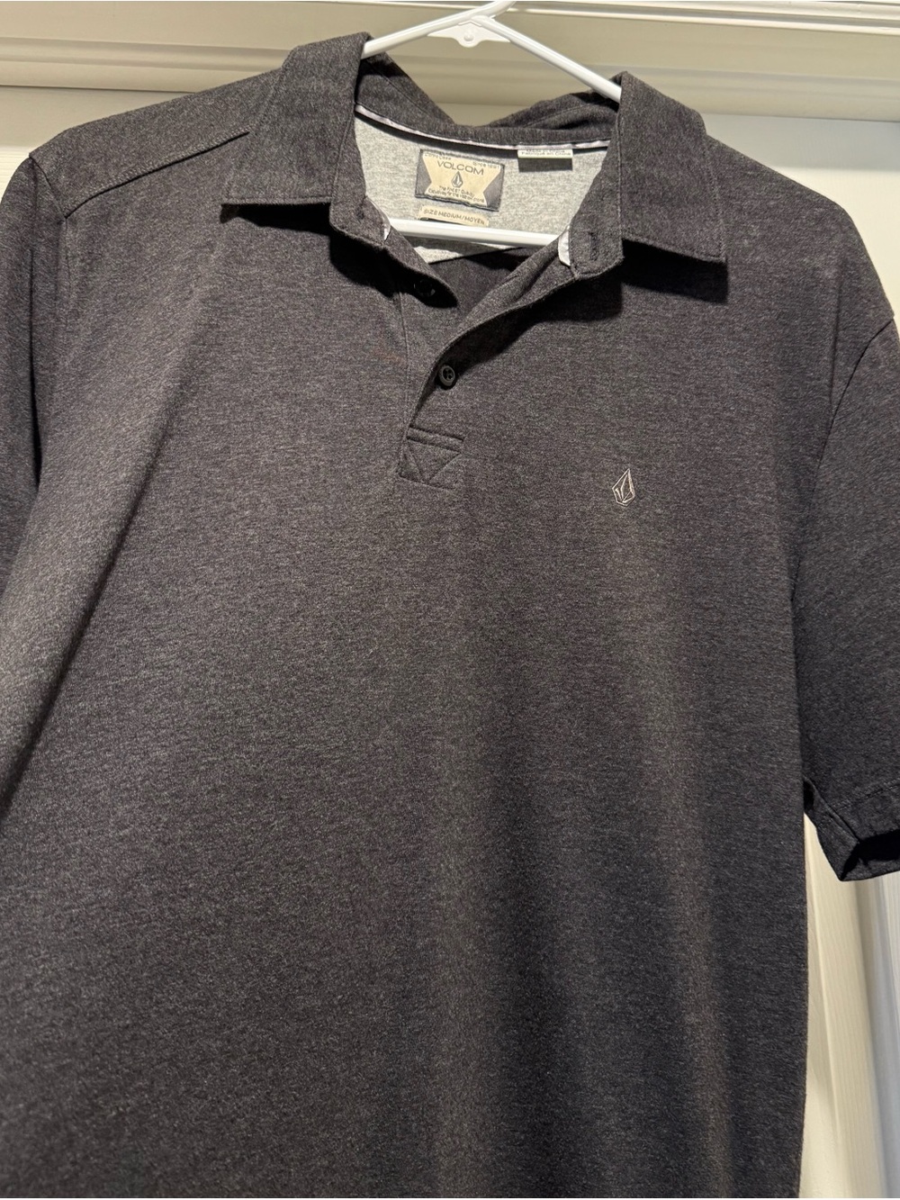 Volcom Men's Charcoal Polo Shirt - Short Sleeve